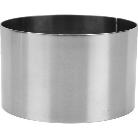 MOLDE REDONDO PARA EMPLATAR ACERO INOXIDABLE 10 X 6 CM (1/4)