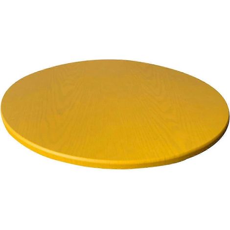 Runde Tischdecke aus Polyester mit elastischem Rand, wasserdicht, 70-85 cm Durchmesser, mit Rückseite, für Küche, Restaurant und Catering.-yellow (1/5)