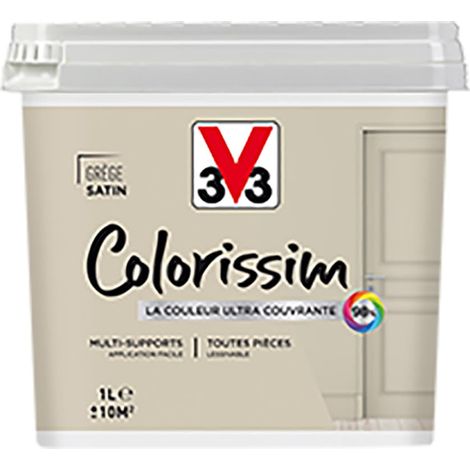 Peinture Multi-supports V33 Colorissim Satin Grège 1 L