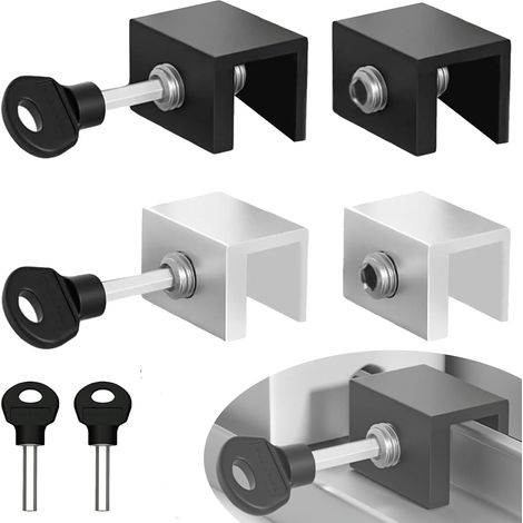 Verrou Baie Coulissante , 10mm Verrou Porte Coulissante Verrou pour Porte Coulissante 4 Pièces (1/5)