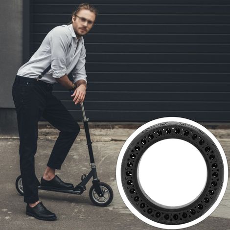 Pneu anti-crevaison 8.5x2.0 pour trottinette électrique Xiaomi M365, jante creuse solide antidérapante (1/5)