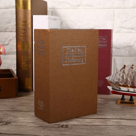 Coffre-fort sécurisé caméléon dictionnaire à code pour bijoux argent caché coffret sécurité 1pc 11.5x5.5x18cm Coffee (Sécurité portative) (1/2)