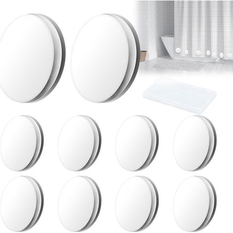 Lntyq 10 Paires Poids de Rideau de Douche, Poids de Rideau magnétiques Ronds, Poids Magnétiques pour Rideaux, Aimants de Rideau de Douche pour Rideaux, Nappes, Rideaux de Douche (1/5)