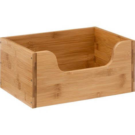 Cesta de bambú apilable pequeña (1/2)