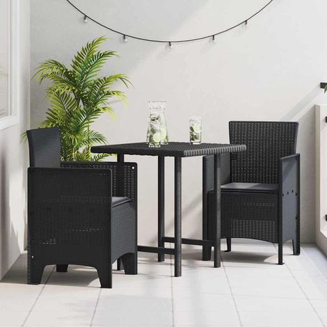 vidaXL Silla de Jardín 2 pcs Antracita 53 x 49 x 85 cm Polipropileno (1/5)