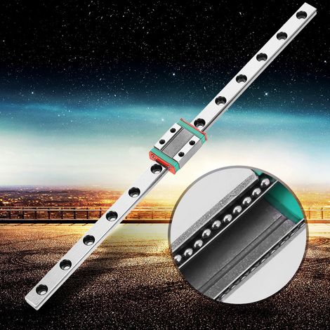 1 bloc coulissant miniature LML9B pour rail de guidage linéaire de 9 mm de largeur (260 mm) (1/5)