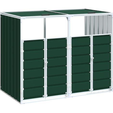 Maison Exclusive - Mülltonnenbox für 2 Tonnen Grün 144x81x113 cm