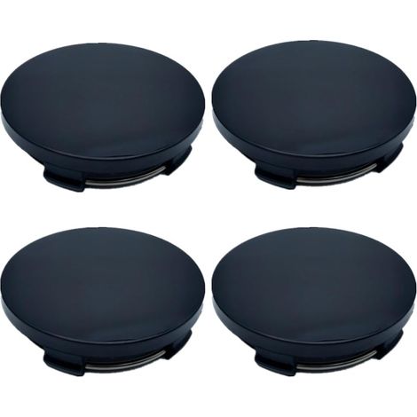 Set of 4 Universal 60 mm Black Wheel Hub Caps for Many Vehicle Models ABS Hub Caps for Aluminium Rims Car R60 (1/5)