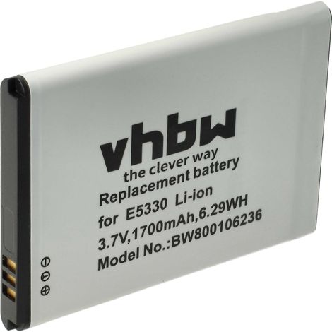 vhbw 1x Akku kompatibel mit Huawei E5377, EC5377 Router Modem Hotspots (1700 mAh, 3,7 V, Li-Ion)