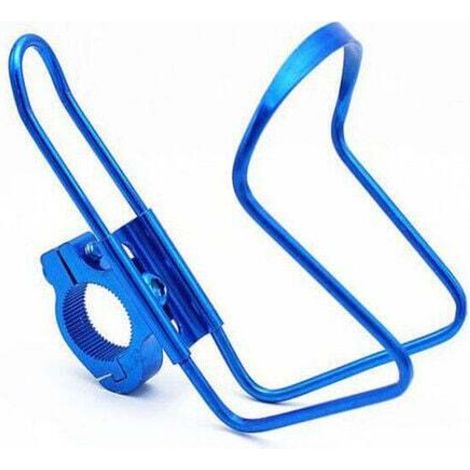 Porte-bouteille de vélo réglable en alliage d'aluminium bleu pour vélo/moto, porte-gobelet, support de poignée pour boisson