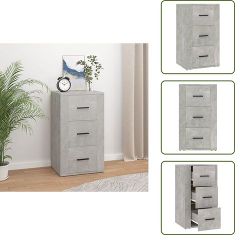 Sideboard Betongrau 40x33x70 cm Holzwerkstoff - Schreibtisch - Regal - Wohnzimmermöbel - Sideboard - Holzmöbel (1/5)