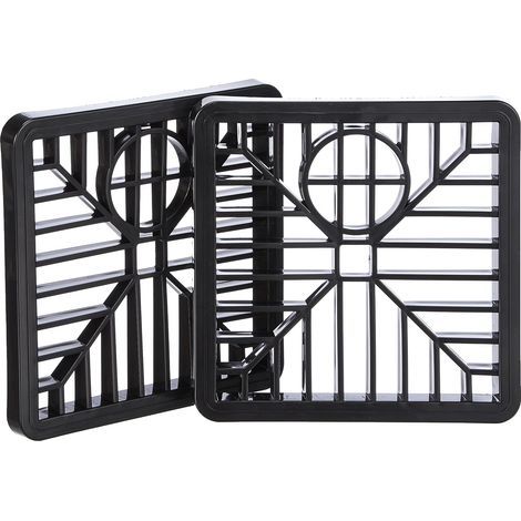 Grille de drainage en plastique 150 mm carré - Noir, Lot de 2 (1/5)