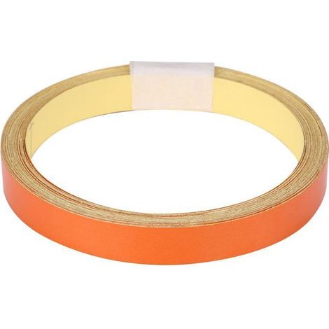 Bande autocollante réfléchissante d'avertissement de 1 cm x 5 m pour voiture, moto, carrosserie de véhicule (orange) YYV (1/4)