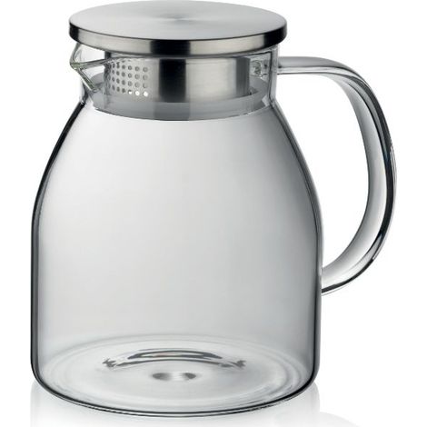 Kela-Krug, Borosilikatglas/Edelstahl, 1,2 l