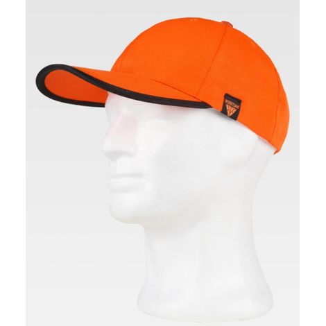 Gorra combinada con alta visibilidad con juste trasero WFA907 WORKTEAM  Naranja A.V.+ Negro (1/2)