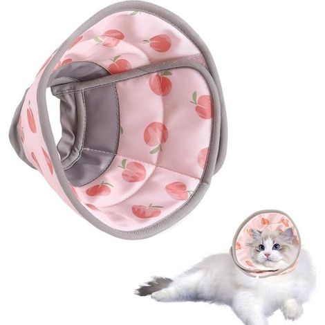 Collar para mascotas, Collar antilamido, Collar cónico para gatos, Suave y ajustable, Rosa (1/5)