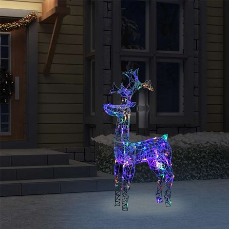 LED-Rentier Weihnachtsdeko 90 LEDs 60x16x100 cm Acryl