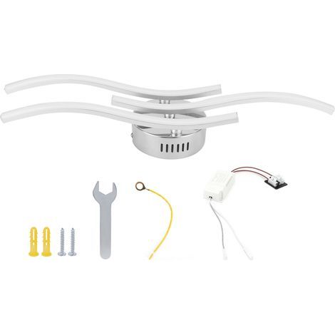 Wellenförmige LED-Deckenleuchte mit paralleler Leuchte für Wohnzimmer, dekoratives weißes Licht, AC85265V (1/5)