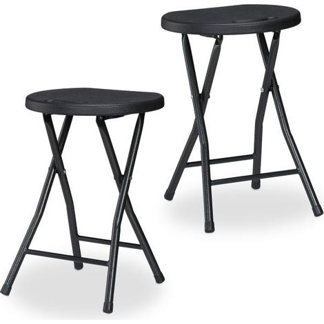 Juego de 2 taburetes plegables