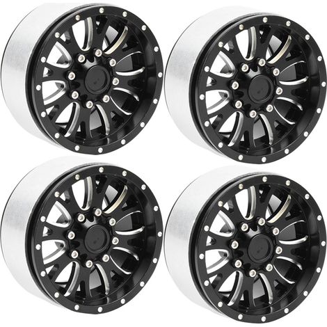 Lot 4 Moyeux de Roue en Alliage 2,2 Pouces pour Voiture RC 1/10 SCX10 KM2 TRX4 90046 Accessoires (1/5)