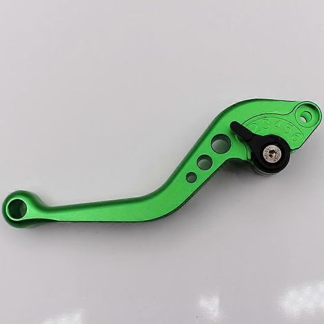 Accessoires de modification pour motos, guidon de frein et d'embrayage, modification du klaxon, poignée en alliage d'aluminium usinée CNC, tige de traction, frein à main, culbuteur (vert/noir court) (1/5)