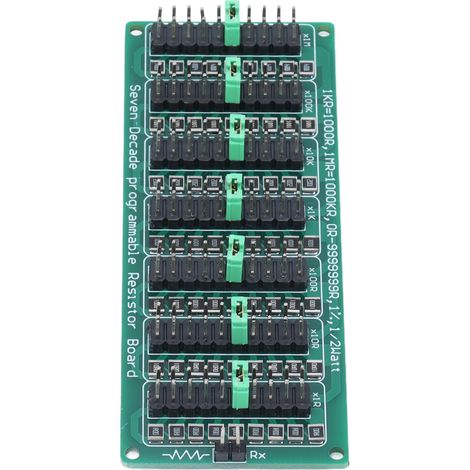 Carte résistance programmable 0 à 9 999 999 Ω module réglable tolérance ±1% 1/2W 200V 90x35x10mm pour expérience éducative (1/5)