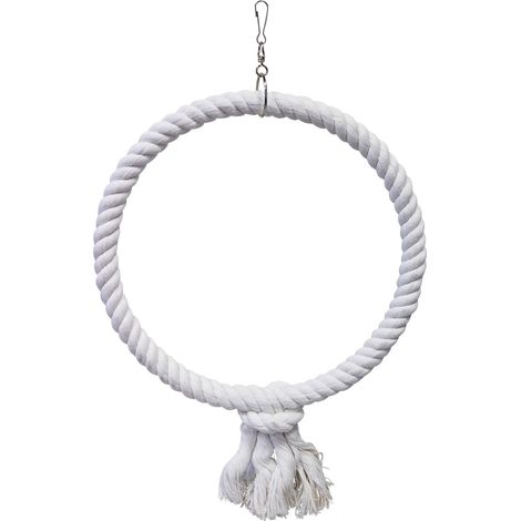 Nobby Cage Toy Kletterring aus Baumwolle weiß mittel, 29 cm Vogelkäfige & Vogelkäfig-Zubehör