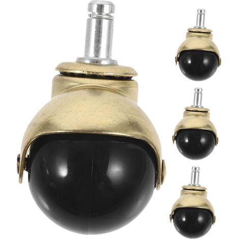 4pièces Lot de Roulettes Pivotantes de Silencieuses pour Chaise de Bureau et Meubles Roulettes de Rechange avec Rotation (1/5)