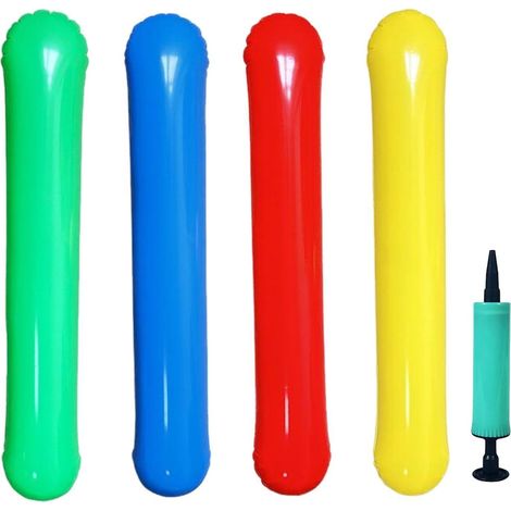 Schwimmhilfen – 4er-Set – Weiches PVC – Ergonomische Schwimmhilfe mit Pumpe – Für Pool, Strand und See – 60 cm und 90 cm (1/5)