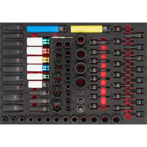 Hazet Set de llaves de vaso 80 piezas rojo profesional