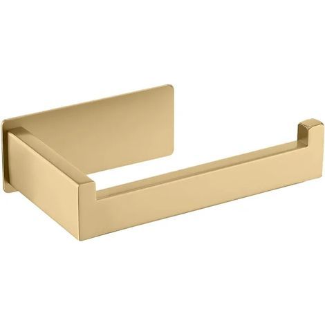 Support papier toilette auto-adhésif en acier inoxydable brossé pour salle de bain (1/5)