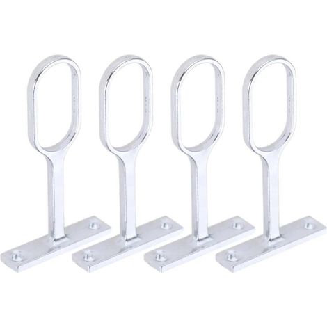 Lot de 4 Support de Plafond réglable pour Tringle à Rideau, Support Tringle Penderie, Support Central de Tube pour Armoire Penderie Vetement, Tringle Rideau Plafond (1/5)