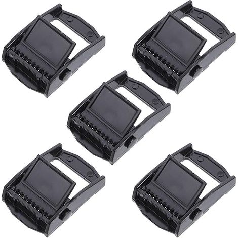 Juego de 5 hebillas de amarre de aleación de zinc con bloqueo a presión, tensión fuerte y fácil manejo para correas de amarre y accesorios.
