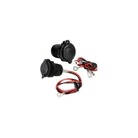 Coppia di prese accendisigari impermeabili 12V/24V – Cavo da 0,6 m – Protezione contro polvere e umidità – Per barca, moto, auto (1/5)