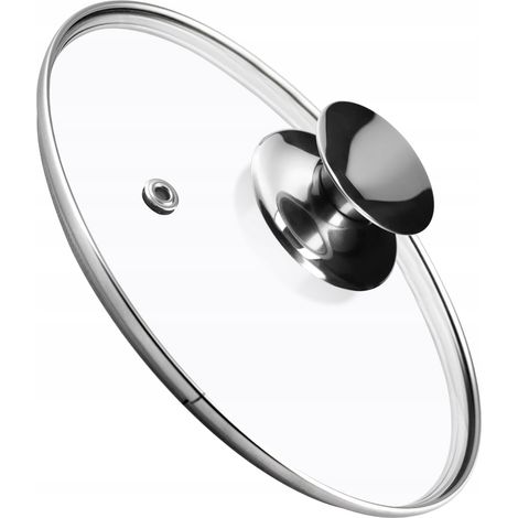 KADAX Topfdeckel, Universaldeckel aus Glas mit Silbergriff, hitzebeständiger Deckel in verschiedenen (1/5)