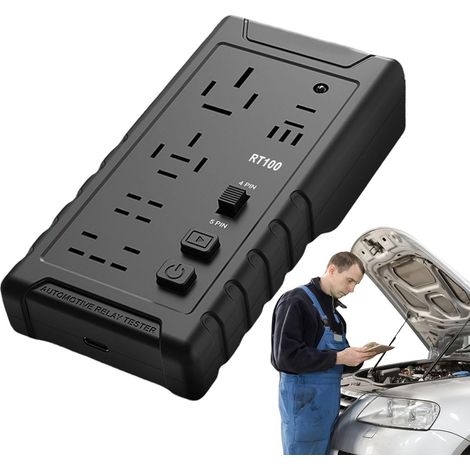 Testeur de relais automobile, testeur de relais de voiture, Analyseur de batterie sans fil Testeur de relais 12V / 24V, Outil de diagnostic compact accessoires automatiques automatiques pour camion