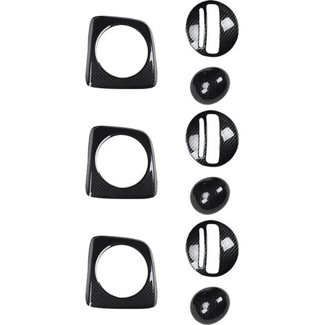 Set di 9 pezzi di coperture per pannello leva cambio auto in fibra di carbonio per modelli con guida a destra (RHD) dal 2006 al 2011. (1/2)