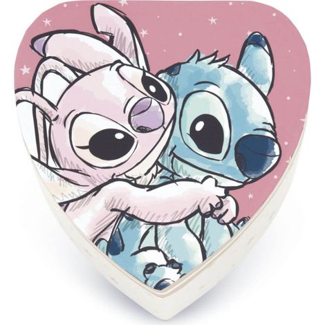 Boite de rangement en forme de Coeur 12x12x7 cm - Angel & Stitch (Lilo & Stitch) (1/5)