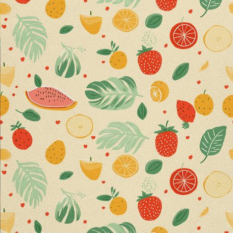 Tela decorativa para exteriores Oxford - Motivo frutal DX6734 (1/5)