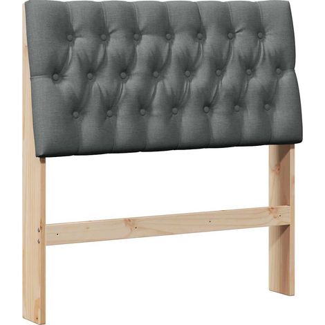 Maison Exclusive - Cabecero tapizado Gris oscuro 90 cm Madera de (1/5)