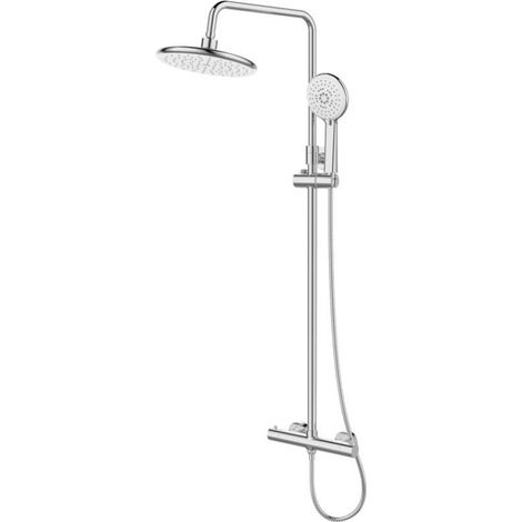 Basic Set doccia con miscelatore termostatico, soffione e doccetta, cromo (SATSSTKEB)