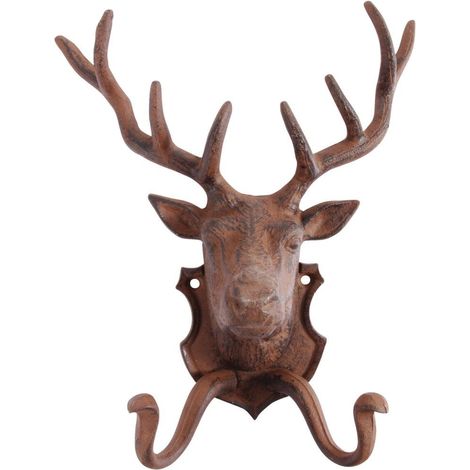 Manico vintage in ghisa a forma di cervo, 27,6 cm