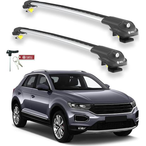 TURTLE kompatibel mit Volkswagen T-Roc 2017-2025 Dachträger Air1 Grau (1/5)