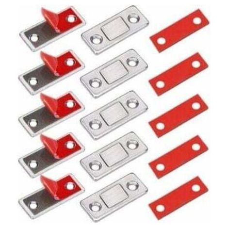Magnetic Latch Magnet Cupboard Door Jiayi 5 Pieces Very Thin Magnetic Latches to Stick on Magnet Adhesive Closure Furniture Strong Magnet for Sliding Door Drawers Window Magnet Ar (1/4)