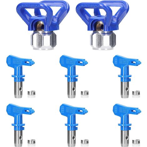 Ensemble de buses réversibles pour pistolet à peinture sans air, embouts pour machine à peindre sans air, kit de buses pour pistolet à peinture sans air, machine à peindre sans air (1/4)