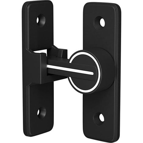 Loquet de porte anti-tempête, serrure de porte coulissante, loquet de porte lumineux, antivol, zinc, 90 degrés, pour porte simple, porte de grange, porte moustiquaire (1/5)