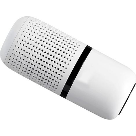 Auto-Luftreiniger mit Negativ-Ionen-Technologie für Tiefenreinigung und Geruchsbeseitigung, kleines Luftfiltergerät mit Aromatherapie-Tabletten gegen Rauchgeruch (Weiß) (1/5)