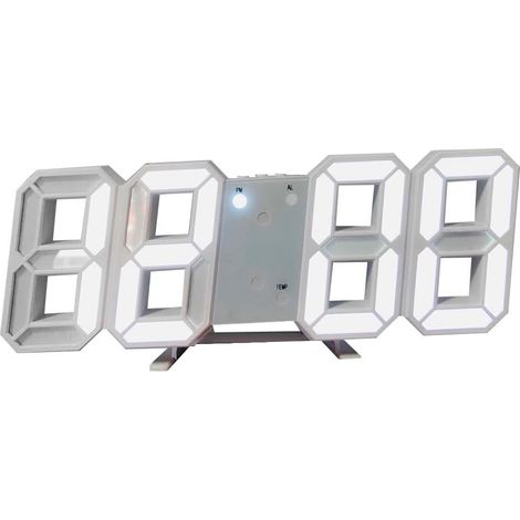 Reloj de pared digital LED 3D, reloj despertador LED, reloj de escritorio con luz regulable, reloj decorativo para cocina, oficina, sala de estar y dormitorio. (1/5)
