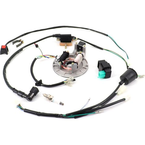 Zündspule für 50-110cc Kickstarter JH70 Elektrokabelbaum Hochdruck-Zündkerzen-CDI-System