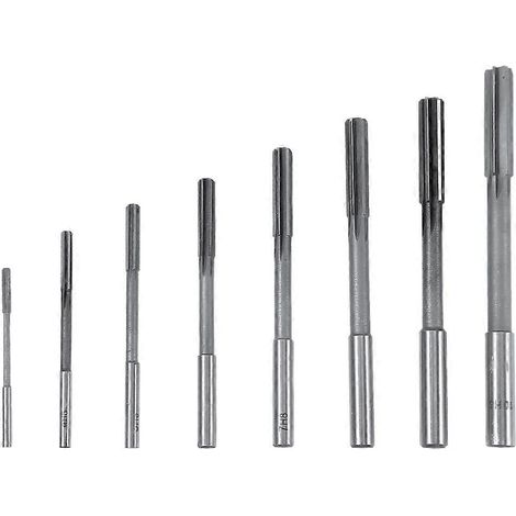 8-teiliges HSS-Spannfutterreibahlen-Fräswerkzeugset mit 3/4/5/6/7/8/9/10 mm geradem Schaft